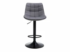 Vente-unique taburete alto ajustable terciopelo metal LIMA II (lote de 2) Gris Outlet