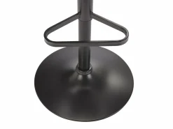 taburete alto de terciopelo y metal negro - Altura ajustable - - ELEANA^Vente-unique New