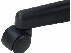 Taburete con ruedas y asiento redondo, de símil cuero acolchado con espuma de alta densidad, giratorio 360°, altura regulable YÉ ( oscuro)^Kayelles Clearance