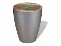vidaxl Taburete de aviador madera maciza reciclada Color natural claro Online