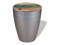 vidaxl Taburete de aviador madera maciza reciclada Color natural claro Online