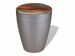 vidaxl Taburete de aviador madera maciza reciclada Color natural claro Online