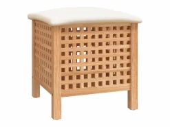 Taburete de baño 48x47,5x52 cm Madera maciza de nogal^ Clearance