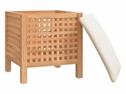 Taburete de baño 48x47,5x52 cm Madera maciza de nogal^ Clearance