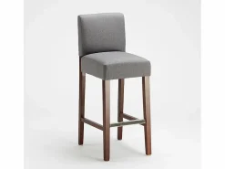 AHD Taburete de bar Cocina de madera estilo Henriksdal alto 74 cm Comfort XL - Gris Discount