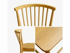 Taburete de bar con barrotes de madera de hevea, set de 2 natural^Sweeek New