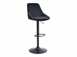 Taburete de bar de pana y metal - Altura ajustable - - MASURIE^Vente-unique Clearance