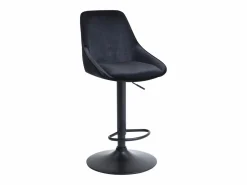 Taburete de bar de pana y metal - Altura ajustable - - MASURIE^Vente-unique Clearance