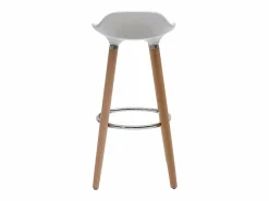 Miliboo Taburete de bar diseño escandinavo lote de 2 GILDA Blanco Hot
