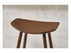 Miliboo Muebles De Bar|Taburete Alto|Taburete de bar moderno nogal 72cm DEMORY