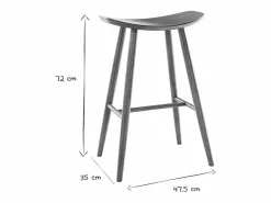 Miliboo Muebles De Bar|Taburete Alto|Taburete de bar moderno nogal 72cm DEMORY