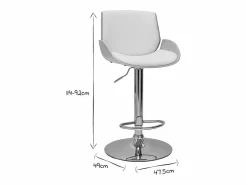 Taburete de cocina regulable y madera clara VESPER^Miliboo