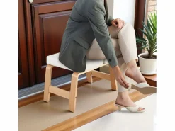 Taburete de madera ajustable multifuncional para hogar y oficina - Cómodo, elegante y ergonómico Blanco Hot