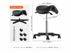 Taburete de Oficina SucceBuy Taburete de Asiento, Silla Rodante con Ruedas, Cuero PU Grueso^ Best