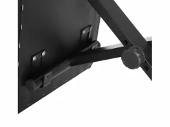 Taburete de piano plegable, regulable en altura, de metal, piel sintética, espuma, color (39 x 29 x 37-47 cm) Negro Best