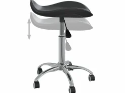 Taburete De Oficina|Taburete de salón de belleza de cuero sintético ES20433