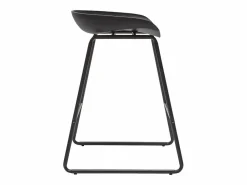 Miliboo Taburetes de bar modernos s con patas en metal 65 cm (lote de 2) PEBBLE Negro Online