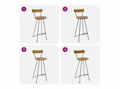 vidaxl Taburetes de cocina 2 unidades madera maciza de teca Color natural claro