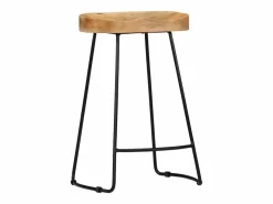 Taburetes de cocina gavin 2 unidades madera maciza de mango^vidaxl