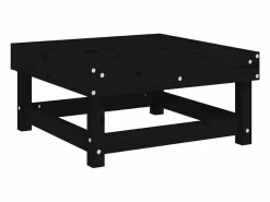 vidaxl Taburetes de jardín con cojines 2 uds madera maciza pino Negro Hot