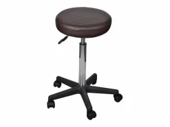Taburete De Oficina|Taburetes de oficina 2 uds cuero sintético marrón ES456947