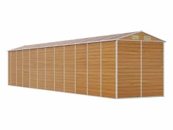 Garden Furniture Tampa Caseta de jardín acero galvanizado marrón claro 191x980x198 cm Marru00f3n