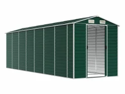 Garden Furniture Tampa Cobertizo de jardín acero galvanizado 191x640x198 cm Verde Sale