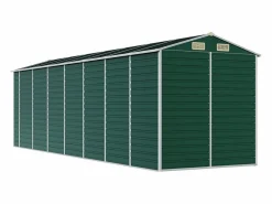 Garden Furniture Tampa Cobertizo de jardín acero galvanizado 191x640x198 cm Verde Sale