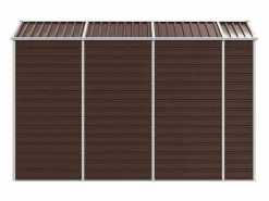Tampa Cobertizo de jardín acero galvanizado marrón 191x300x198 cm^Garden Furniture
