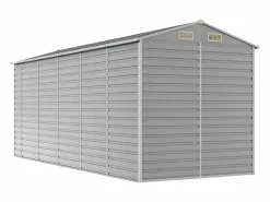 Tampa Cobertizo de jardín acero galvanizado claro 191x470x198 cm^Garden Furniture New