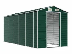 Tampa Cobertizo de jardín acero galvanizado 191x470x198 cm^Garden Furniture New