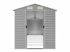 Tampa Cobertizo de jardín acero galvanizado claro 191x810x198 cm^Garden Furniture Clearance