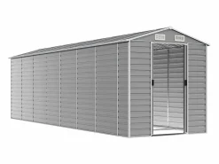 Tampa Cobertizo de jardín acero galvanizado claro 191x640x198 cm^Garden Furniture