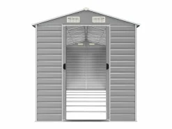 Tampa Cobertizo de jardín acero galvanizado claro 191x640x198 cm^Garden Furniture