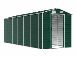 Garden Furniture Tampa Cobertizo de jardín acero galvanizado 191x555x198 cm Verde