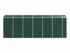 Garden Furniture Tampa Cobertizo de jardín acero galvanizado 191x555x198 cm Verde