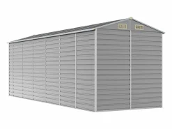 Tampa Cobertizo de jardín acero galvanizado claro 191x555x198 cm^Garden Furniture Discount
