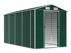 Tampa Cobertizo de jardín acero galvanizado 191x385x198 cm^Garden Furniture New