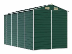 Tampa Cobertizo de jardín acero galvanizado 191x385x198 cm^Garden Furniture New