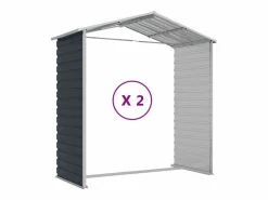 Tampa Cobertizo de jardín acero galvanizado antracita 191x215x198cm^Garden Furniture Discount