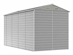 Tampa Cobertizo de jardín acero galvanizado claro 191x385x198 cm^Garden Furniture New