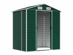 Garden Furniture Tampa Cobertizo de jardín acero galvanizado 191x130x198 cm Verde Discount