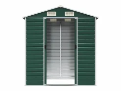 Garden Furniture Tampa Cobertizo de jardín acero galvanizado 191x130x198 cm Verde Discount