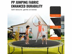 Tapiz de Reemplazo para Trampolín SucceBuy, Marco de 457 cm, 96 Aros en V, Resorte de 16 cm Negro Clearance