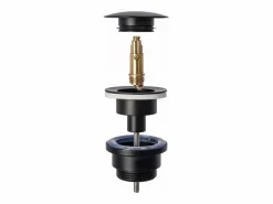 Rea Tapón universal para lavabo clic-clac BLACK en corcho con recubrimiento cuádruple Negro Online