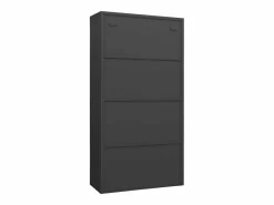 Armario Oficina|Taquilla Antracita 90x40x180 cm Acero