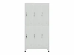 vidaxl Cajonera De Escritorio|Taquilla con 6 compartimentos acero 90x45x180 cm