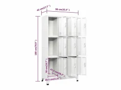 Taquilla con 9 compartimentos acero 90x45x180 cm^vidaxl Outlet