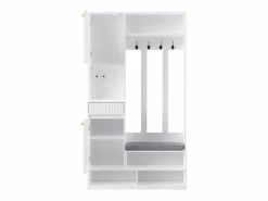 Taquilla con 2 puertas y 1 cajón - 4 ganchos y 5 compartimentos abiertos -^ Clearance