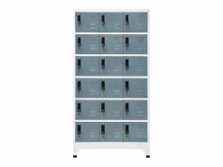 vidaxl Taquilla de acero claro y oscuro 90x40x180 cm Gris Discount